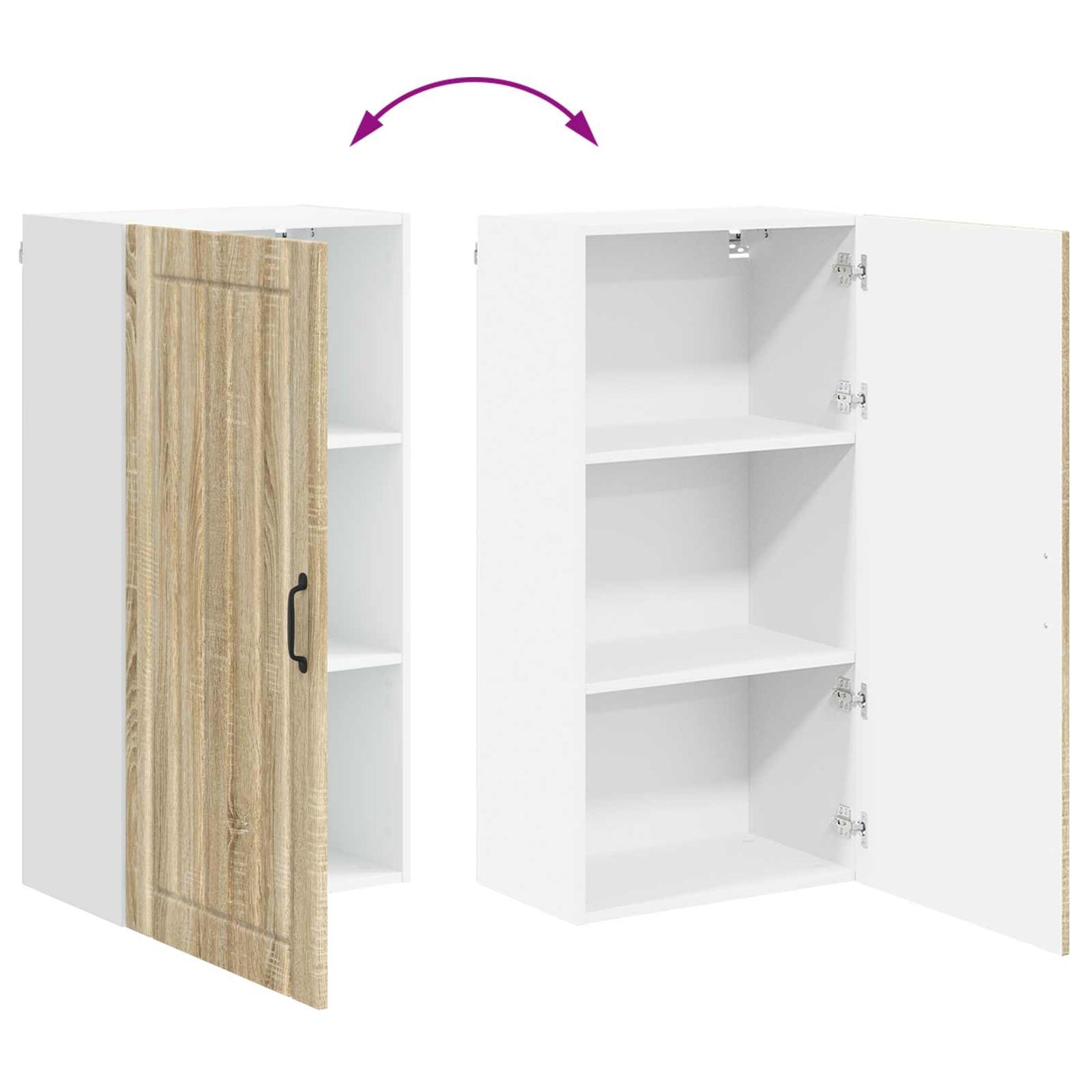 vidaXL Wall Cabinet LUCCA Sonoma Oak 50 x 31 x 100 cm Engineered Wood