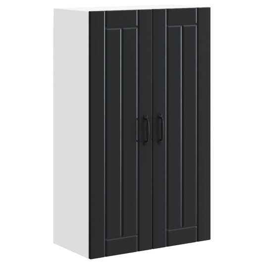 vidaXL Wall Cabinet LUCCA Black 60 x 31 x 100 cm Engineered Wood