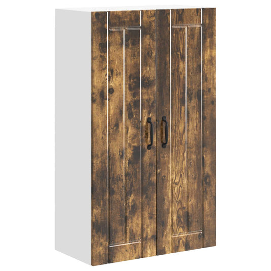 vidaXL Wall Cabinet LUCCA Smoked Oak 60 x 31 x 100 cm Engineered Wood