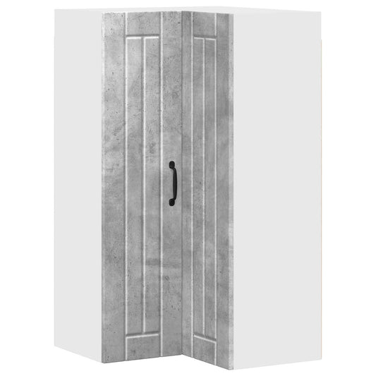 vidaXL Wall Corner Cabinet LUCCA Concrete Grey 57 x 57 x 100 cm