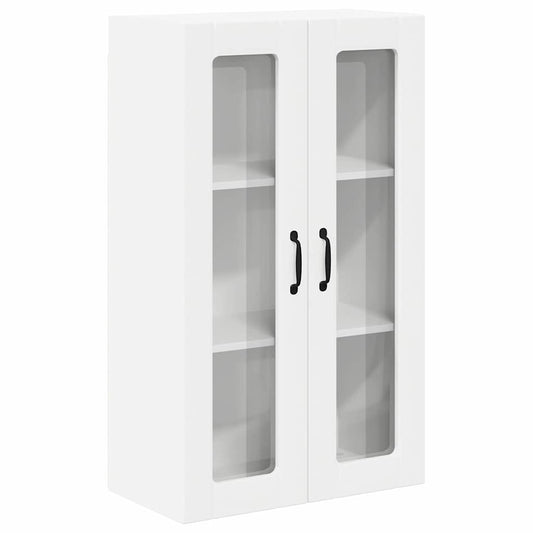 vidaXL Wall Glass Cabinet LUCCA White 60 x 31 x 100 cm Engineered Wood