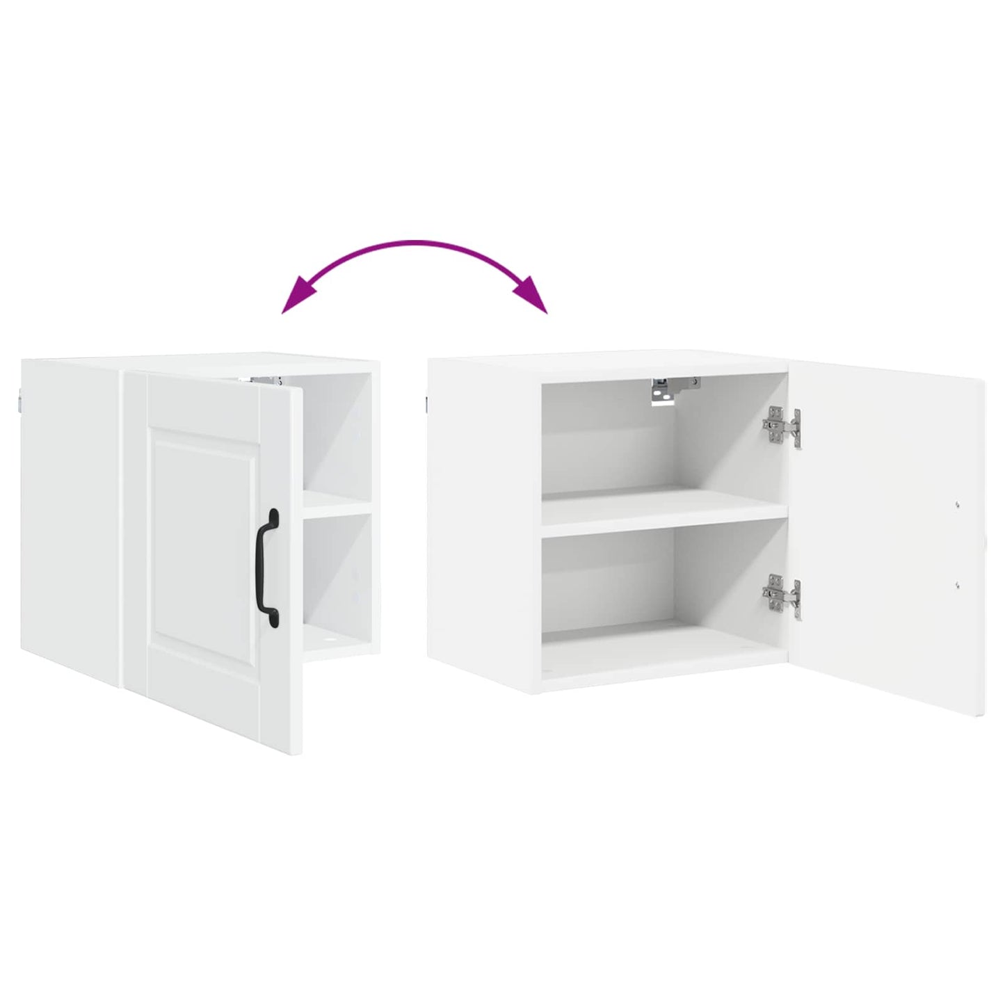 vidaXL Wall Cabinet PORTO High Gloss White 40 x 31 x 40 cm