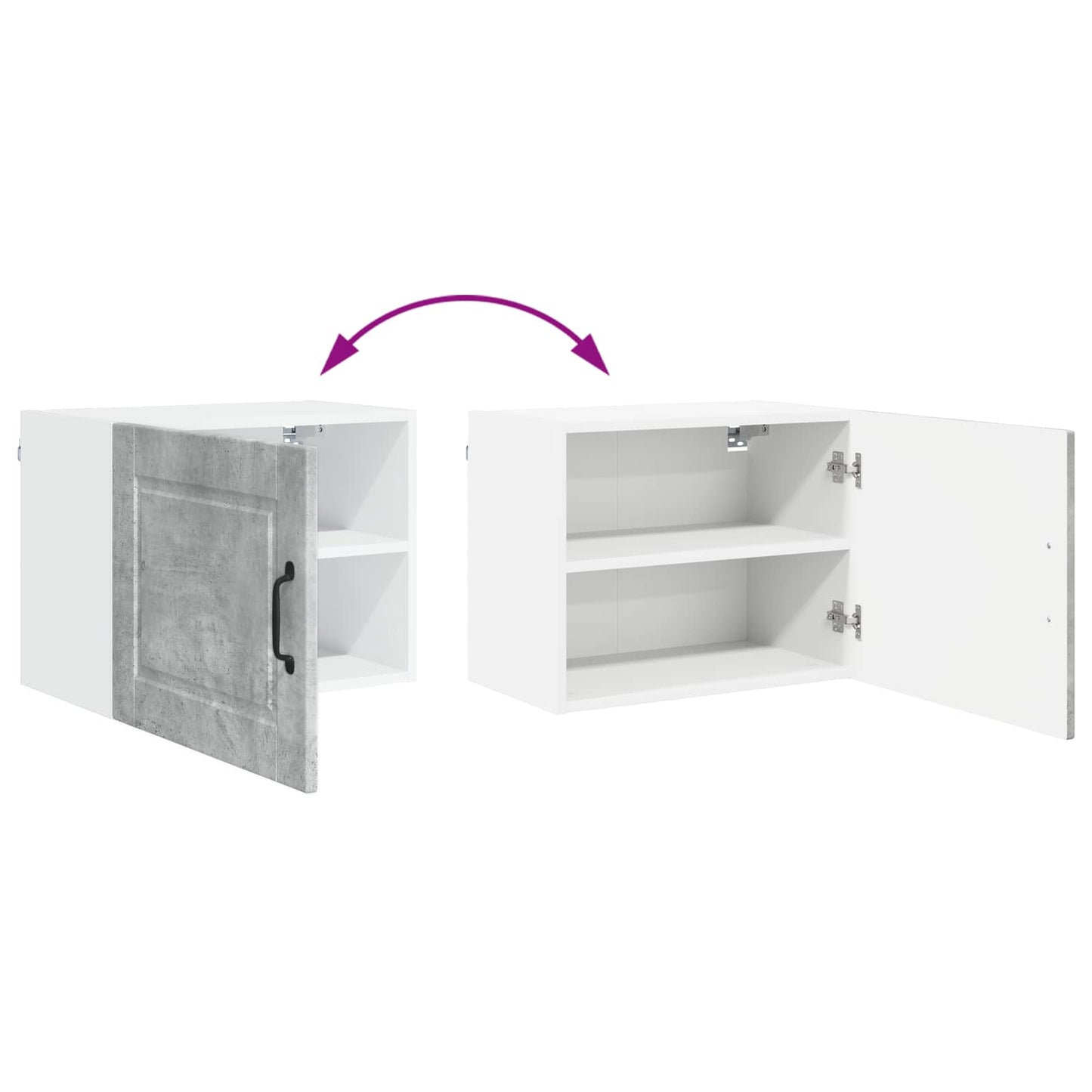 vidaXL Wall Cabinet PORTO Concrete Grey 50 x 31 x 40 cm