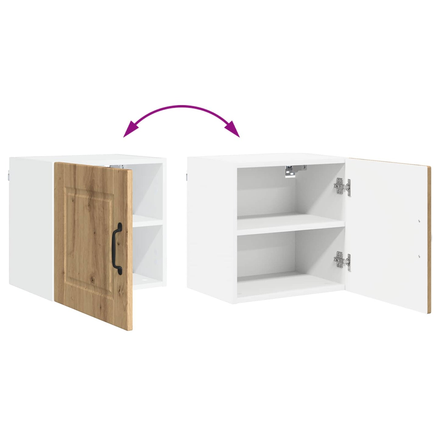 vidaXL Wall Cabinet PORTO 2 pcs Artisan Oak 50 x 31 x 40 cm