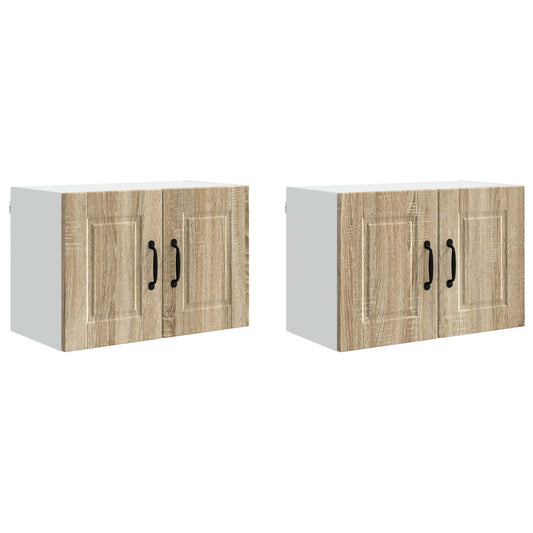 vidaXL Wall Cabinet PORTO 2 pcs Sonoma Oak 60 x 31 x 40 cm