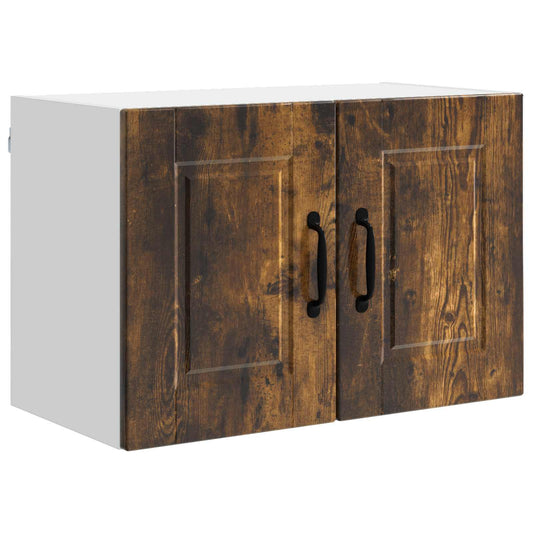 vidaXL Wall Cabinet PORTO Smoked Oak 60 x 31 x 40 cm Engineered Wood