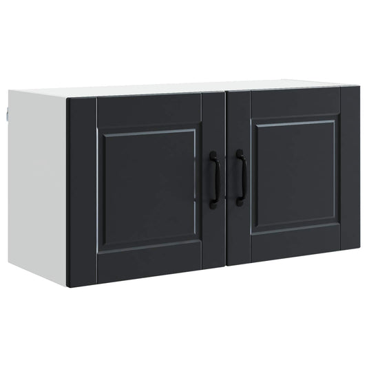 vidaXL Wall Cabinet PORTO Black 80 x 31 x 40 cm Engineered Wood