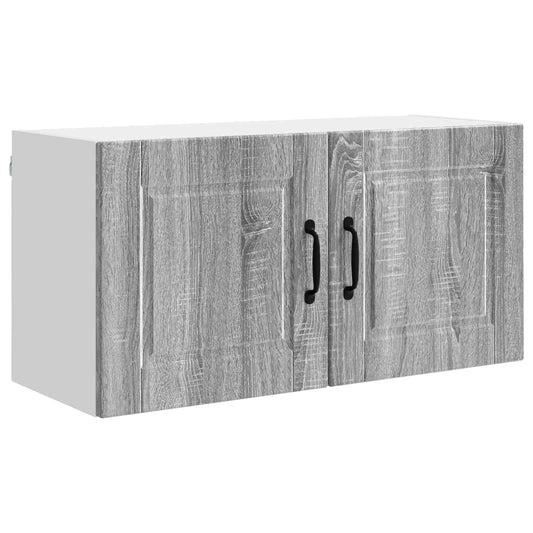 vidaXL Wall Cabinet PORTO Grey Sonoma 80 x 31 x 40 cm Engineered Wood