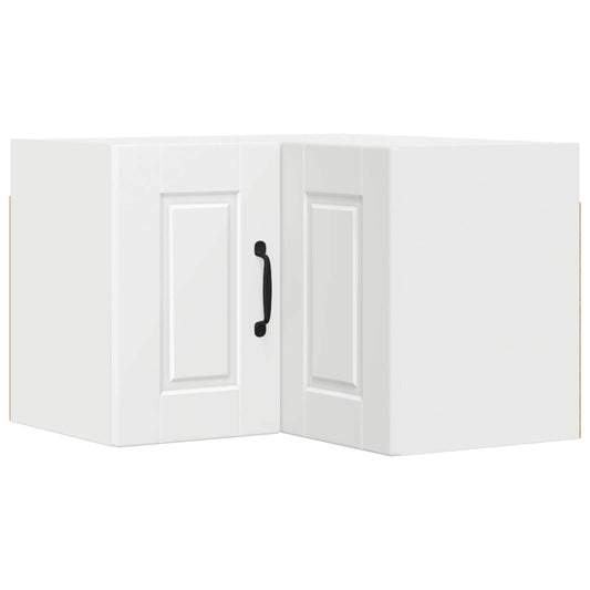 vidaXL Wall Corner Cabinet PORTO White 57 x 57 x 40 cm Engineered Wood