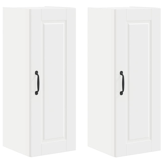 vidaXL Wall Cabinet PORTO 2 pcs White 30 x 31 x 80 cm Engineered Wood