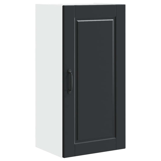 vidaXL Wall Cabinet PORTO Black 40 x 31 x 80 cm Engineered Wood