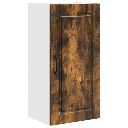 vidaXL Wall Cabinet PORTO Smoked Oak 40 x 31 x 80 cm Engineered Wood