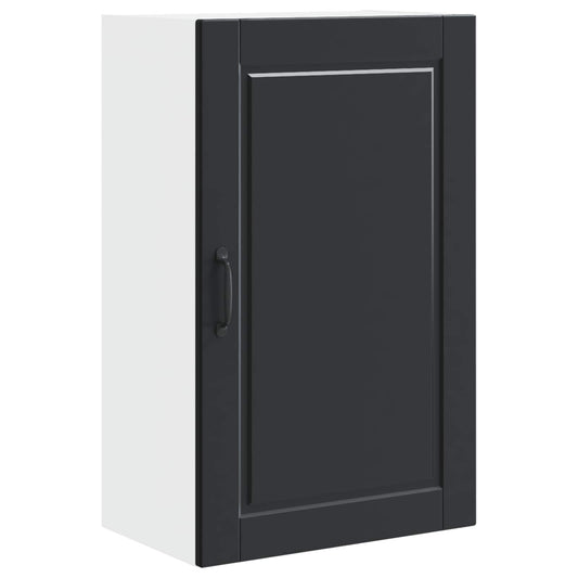 vidaXL Wall Cabinet PORTO Black 50 x 31 x 80 cm Engineered Wood
