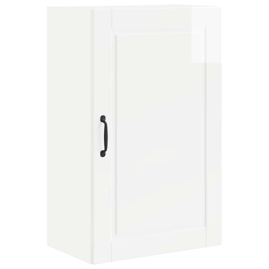 vidaXL Wall Cabinet PORTO High Gloss White 50 x 31 x 80 cm