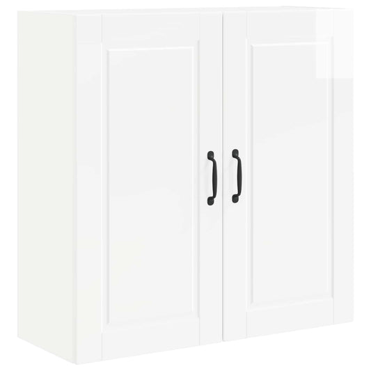 vidaXL Wall Cabinet PORTO High Gloss White 80 x 31 x 80 cm