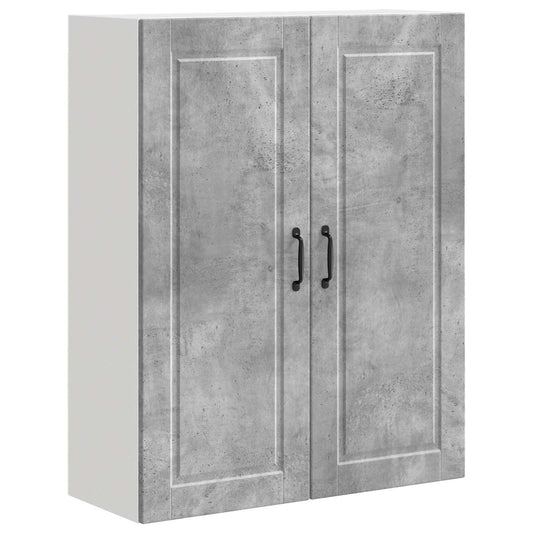 vidaXL Wall Cabinet PORTO Concrete Grey 80 x 31 x 100 cm