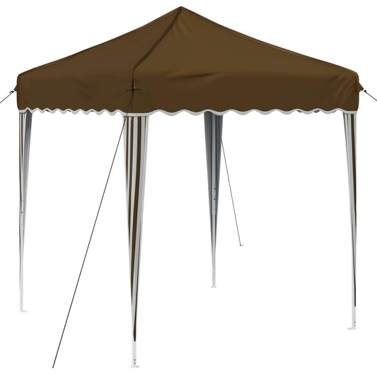 vidaXL Pop-up Party Tent 195 x 195 x 245 cm Taupe Oxford Fabric
