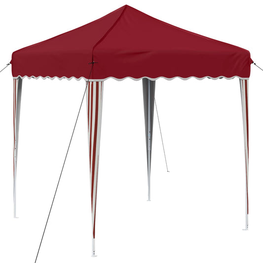 vidaXL Pop-up Party Tent Burgundy 195 x 195 x 245 cm Oxford Fabric