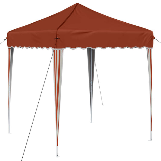 vidaXL Pop-up Party Tent 195 x 195 x 245 cm Terracotta Oxford Fabric