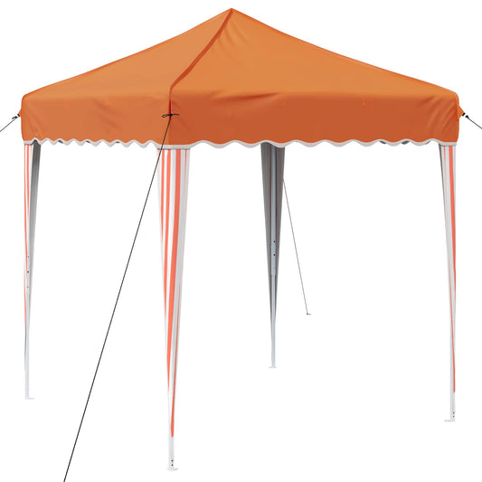 vidaXL Pop-up Party Tent 195 x 195 x 245 cm Orange Oxford Fabric