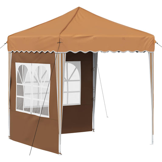 vidaXL Pop-up Party Tent Beige 195 x 195 x 245 cm Oxford Fabric