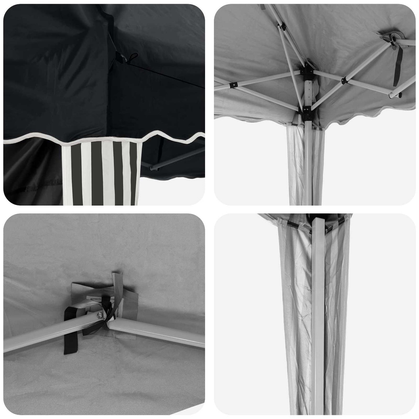 vidaXL Pop-up Party Tent 288 x 288 x 245 cm Anthracite Oxford Fabric