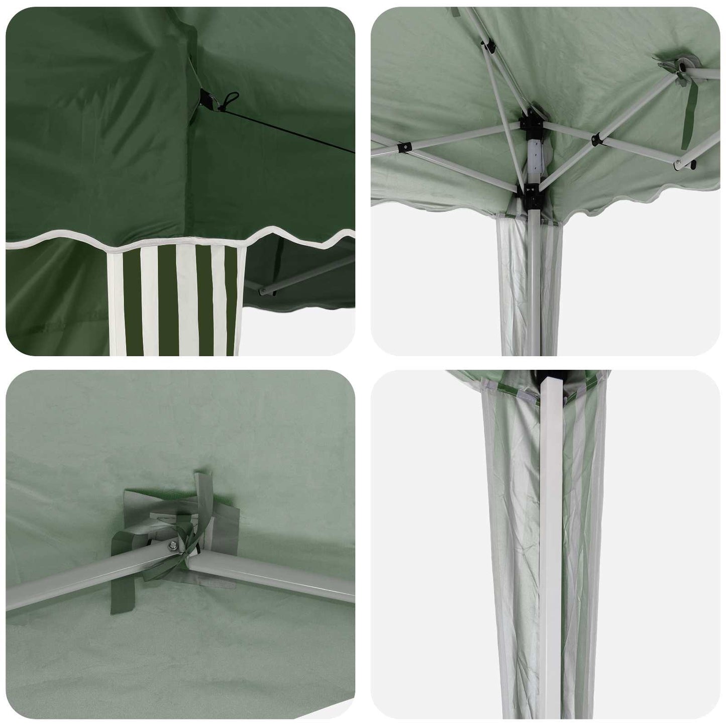 vidaXL Pop-up Party Tent 288 x 288 x 245 cm Green Oxford Fabric