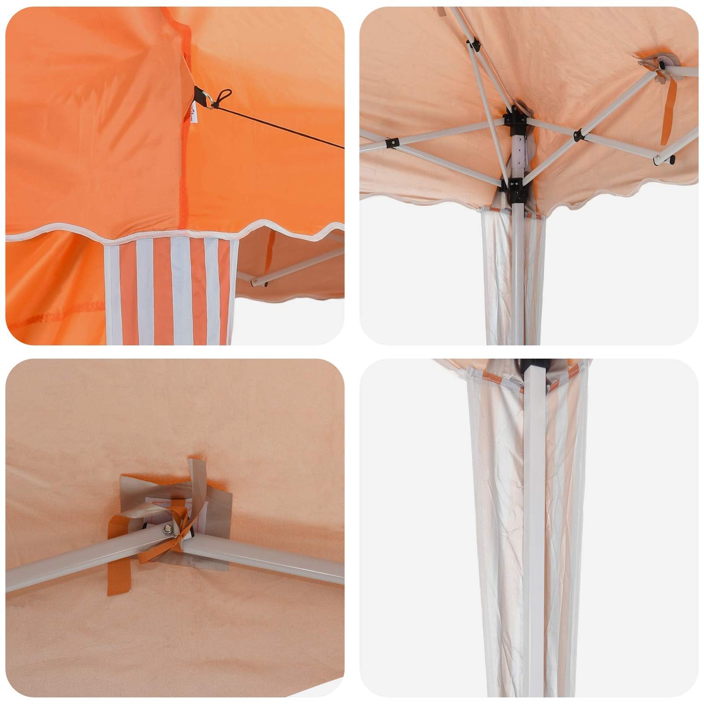 vidaXL Pop-up Party Tent 288 x 288 x 245 cm Orange Oxford Fabric