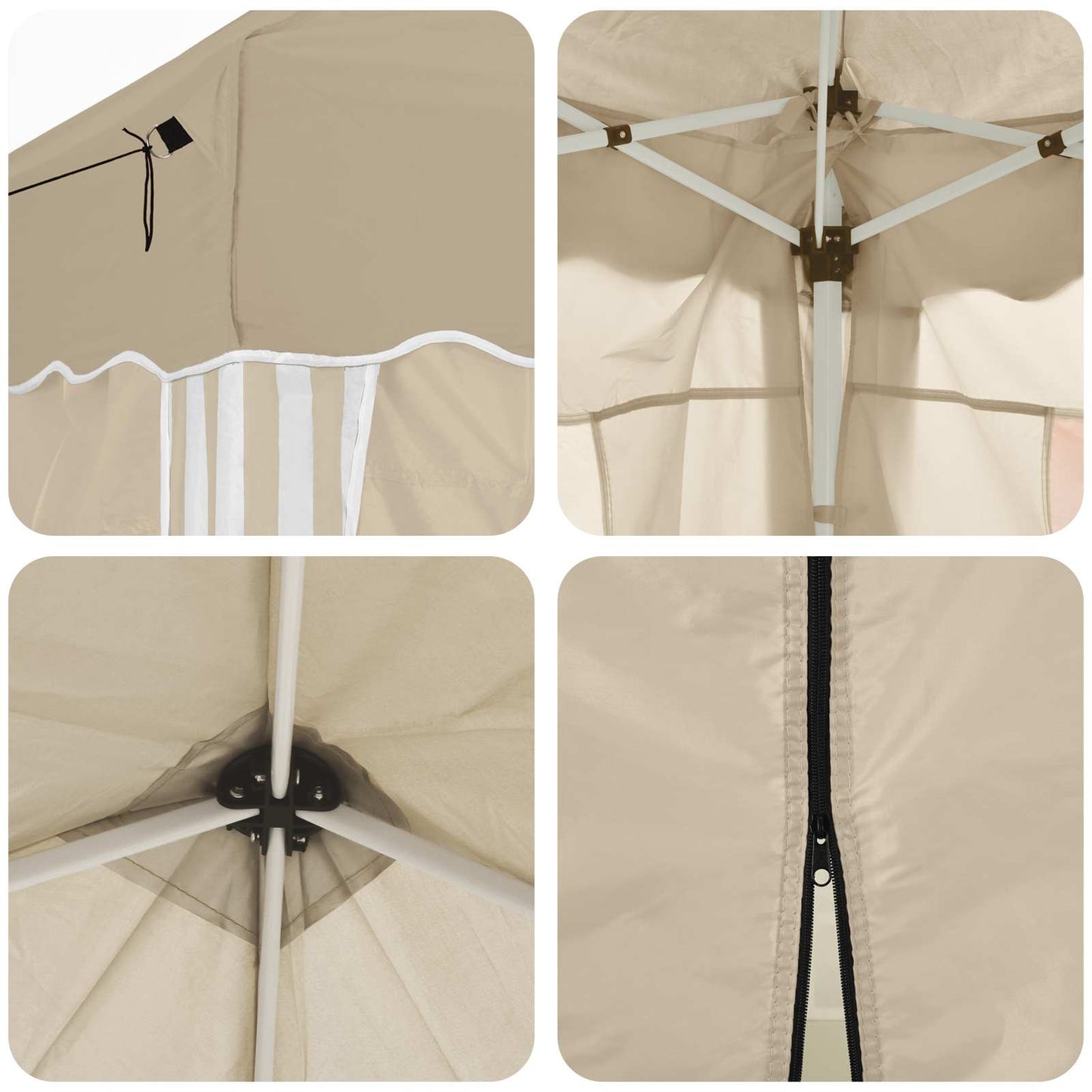vidaXL Pop-up Party Tent 575 x 288 x 245 cm Cream