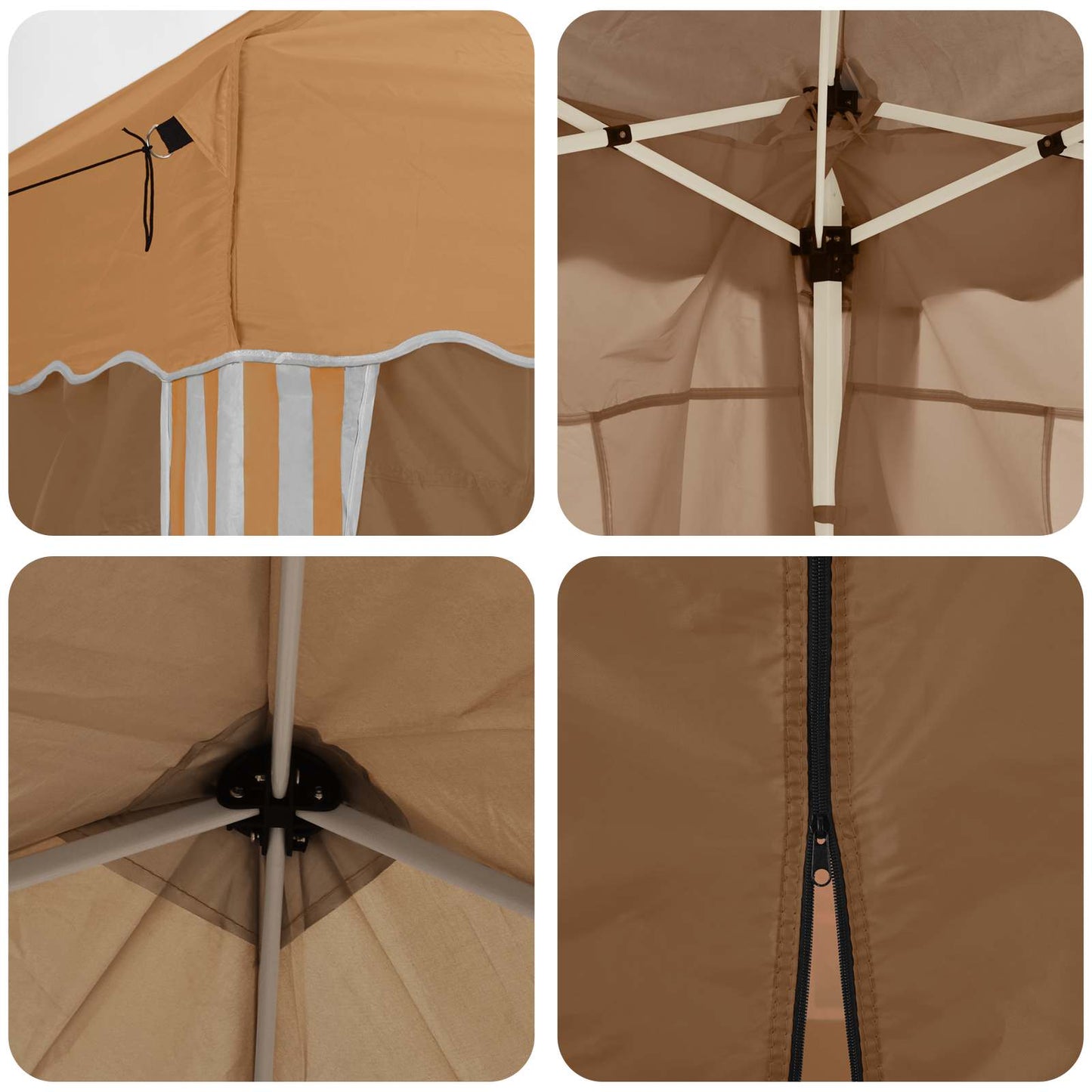 vidaXL Pop-up Party Tent 575 x 288 x 245 cm Beige