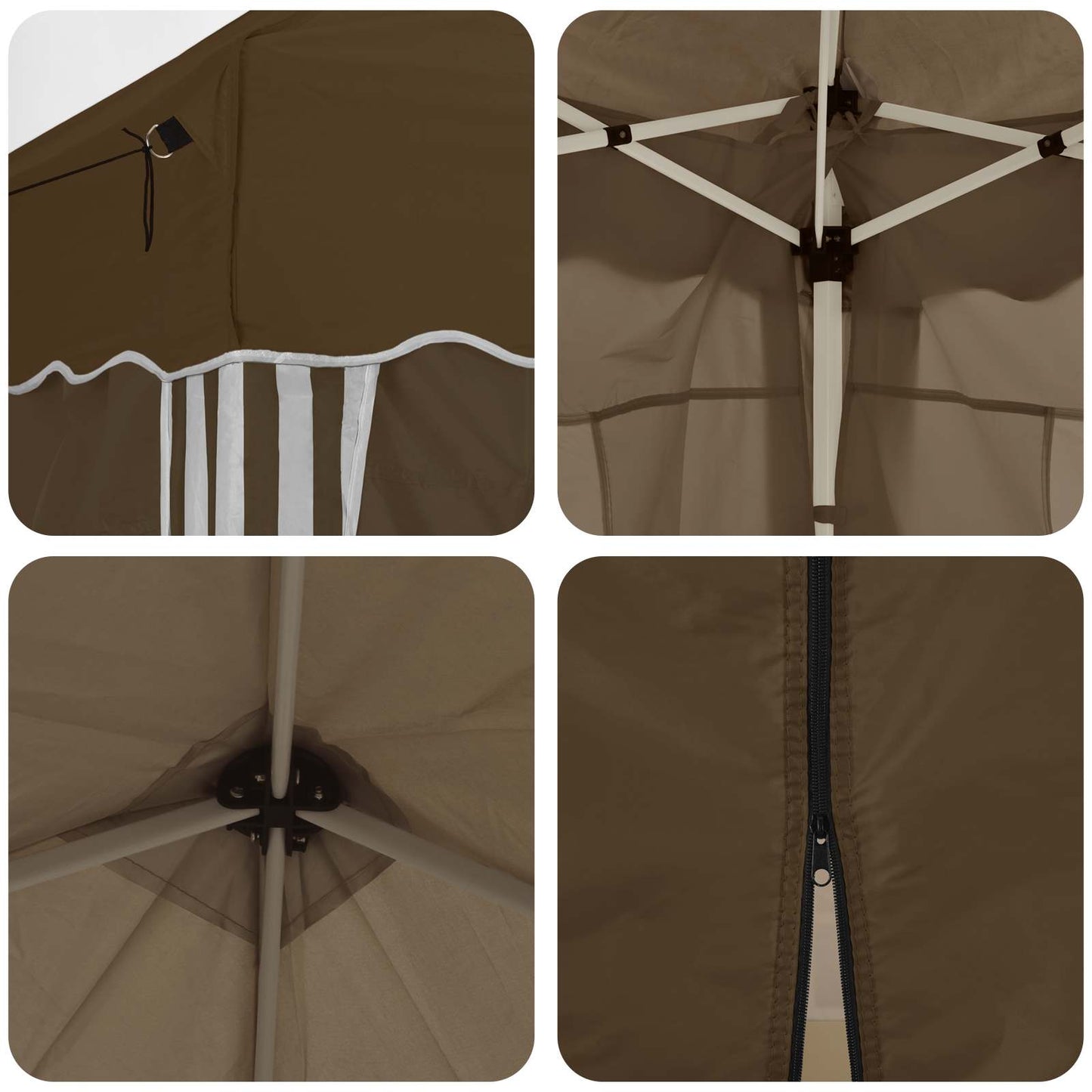 vidaXL Pop-up Party Tent 575 x 288 x 245 cm Taupe