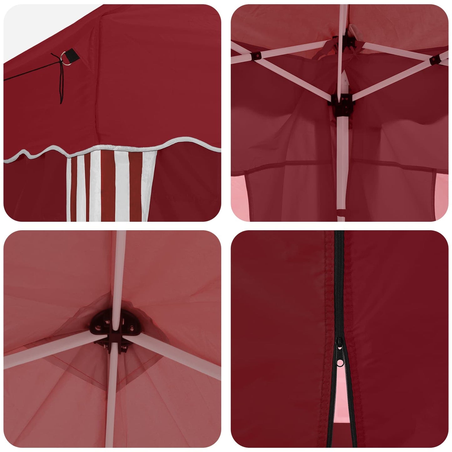 vidaXL Pop-up Party Tent 575 x 288 x 245 cm Burgundy