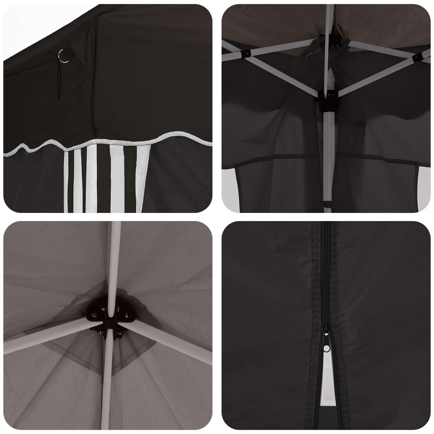 vidaXL Pop-up Party Tent 575 x 288 x 245 cm Black