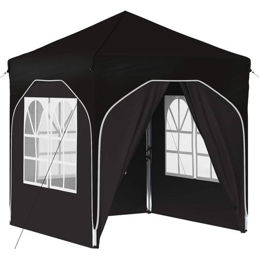 vidaXL Pop-up Party Tent 192 x 192 x 245 cm Black