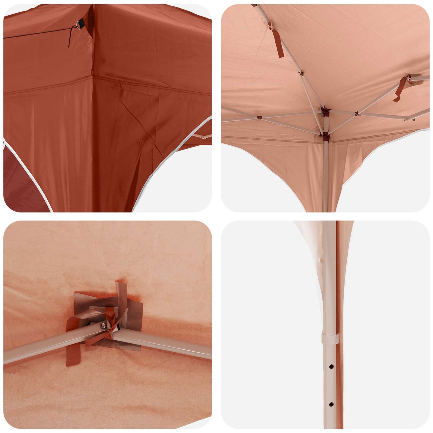 vidaXL Pop-up Party Tent 290 x 290 x 245 cm Terracotta