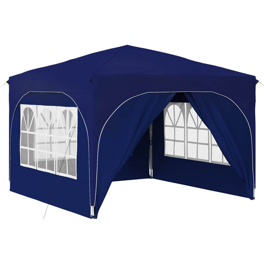 vidaXL Pop-up Party Tent 290 x 290 x 245 cm Blue Oxford Fabric