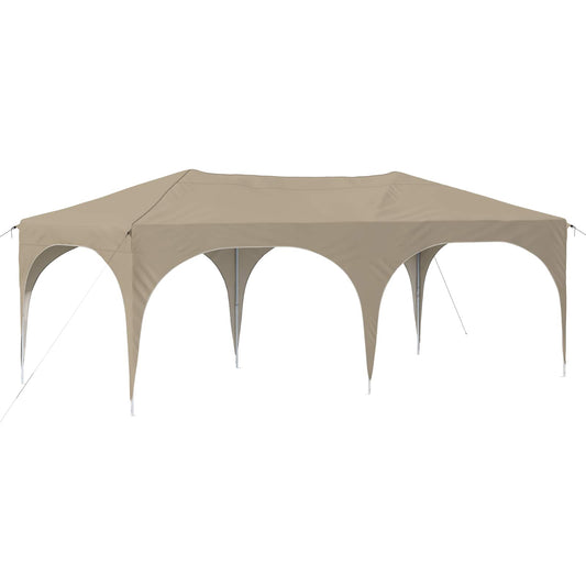 vidaXL Pop-up Party Tent 575 x 288 x 245 cm Cream Oxford Fabric