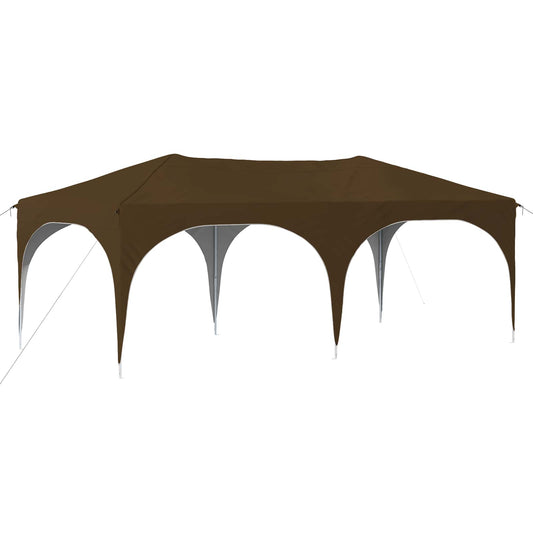 vidaXL Pop-up Party Tent 575 x 288 x 245 cm Taupe Oxford Fabric