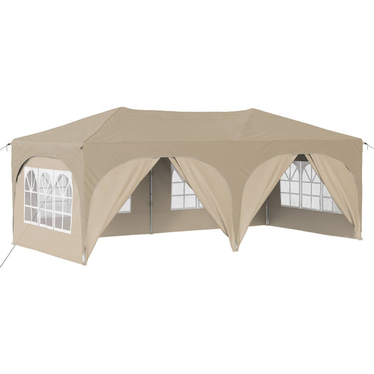 vidaXL Pop-up Party Tent 575 x 288 x 245 cm Cream Oxford Fabric
