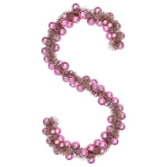 vidaXL Christmas Ball Garland Pink 186 cm Polystyrene