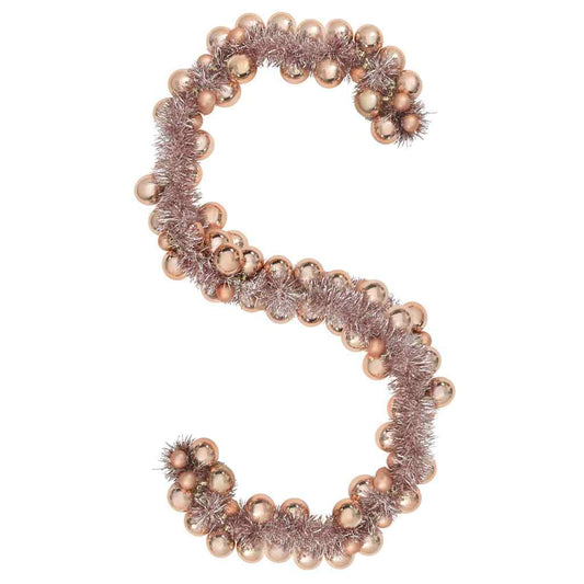 vidaXL Christmas Ball Garland Rose Gold 186 cm Polystyrene