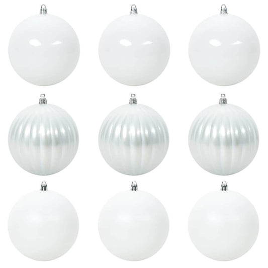 vidaXL Christmas Bauble Set XL 9 pcs White Plastic