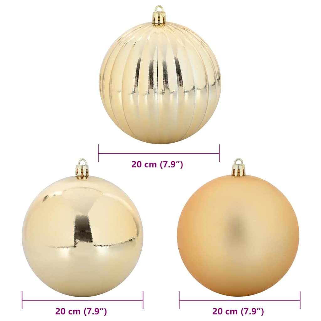 vidaXL Christmas Bauble Set XXL 4 pcs Gold Plastic