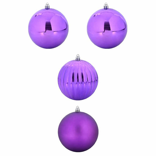 vidaXL Christmas Bauble Set XXL 4 pcs Lilac Plastic
