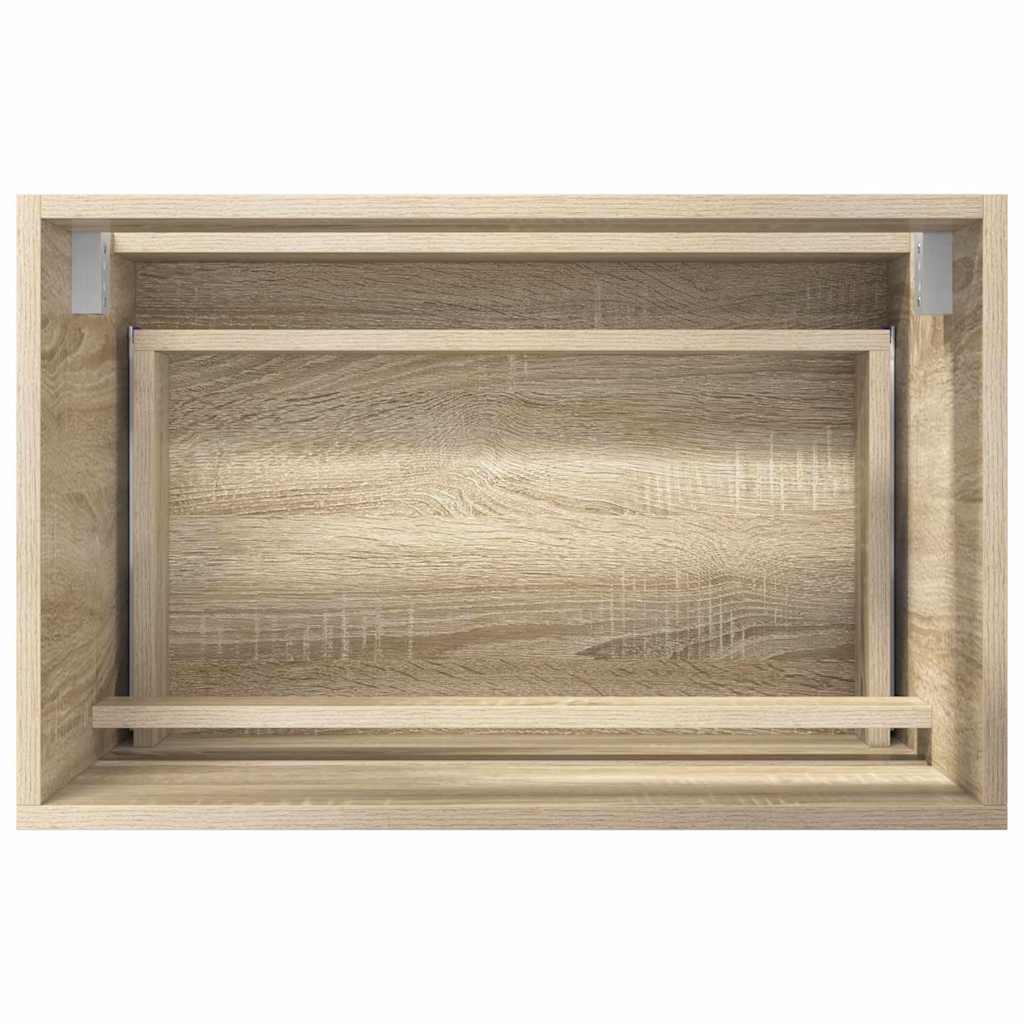 vidaXL Bathroom Furniture Set with Drawer Sonoma Oak Engineered Wood