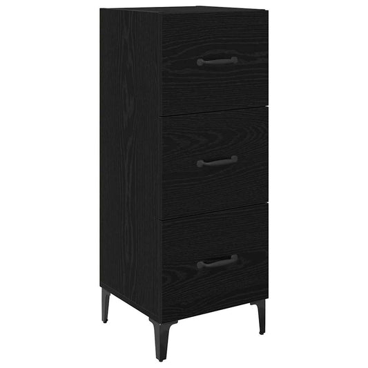 vidaXL Sideboard Black Oak 34.5 x 34 x 90 cm Engineered Wood