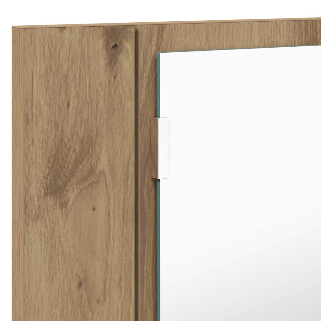 vidaXL Bathroom Mirror Cabinet Artisan Oak 80 x 12 x 45 cm