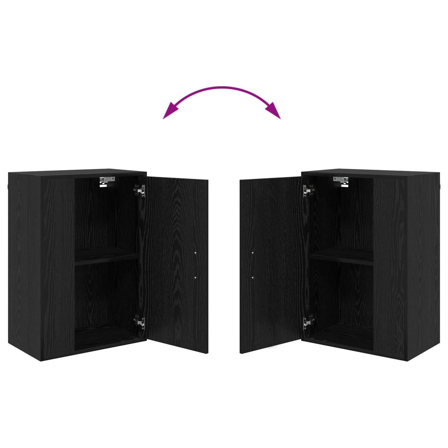 vidaXL TV Cabinet Set Black Oak Engineered wood