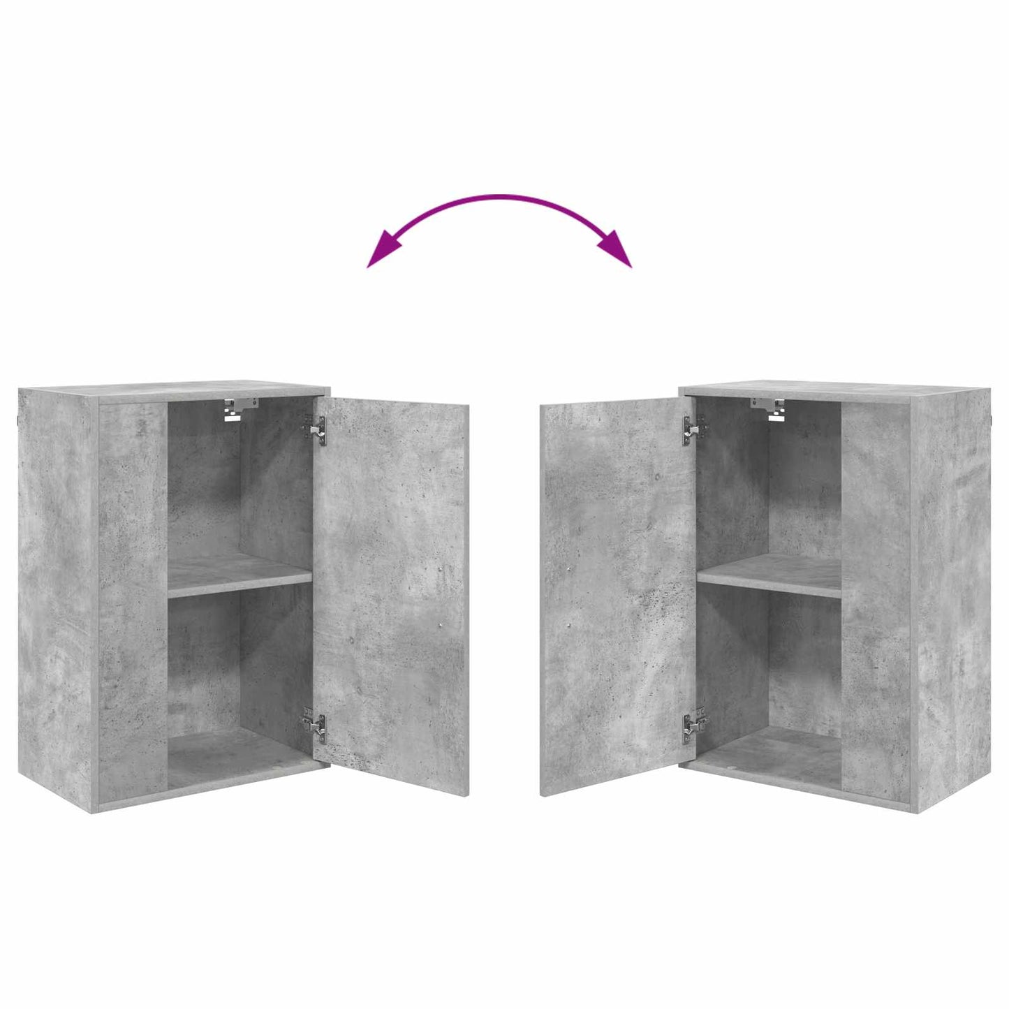 vidaXL TV Cabinet Set Concrete Grey Engineered wood