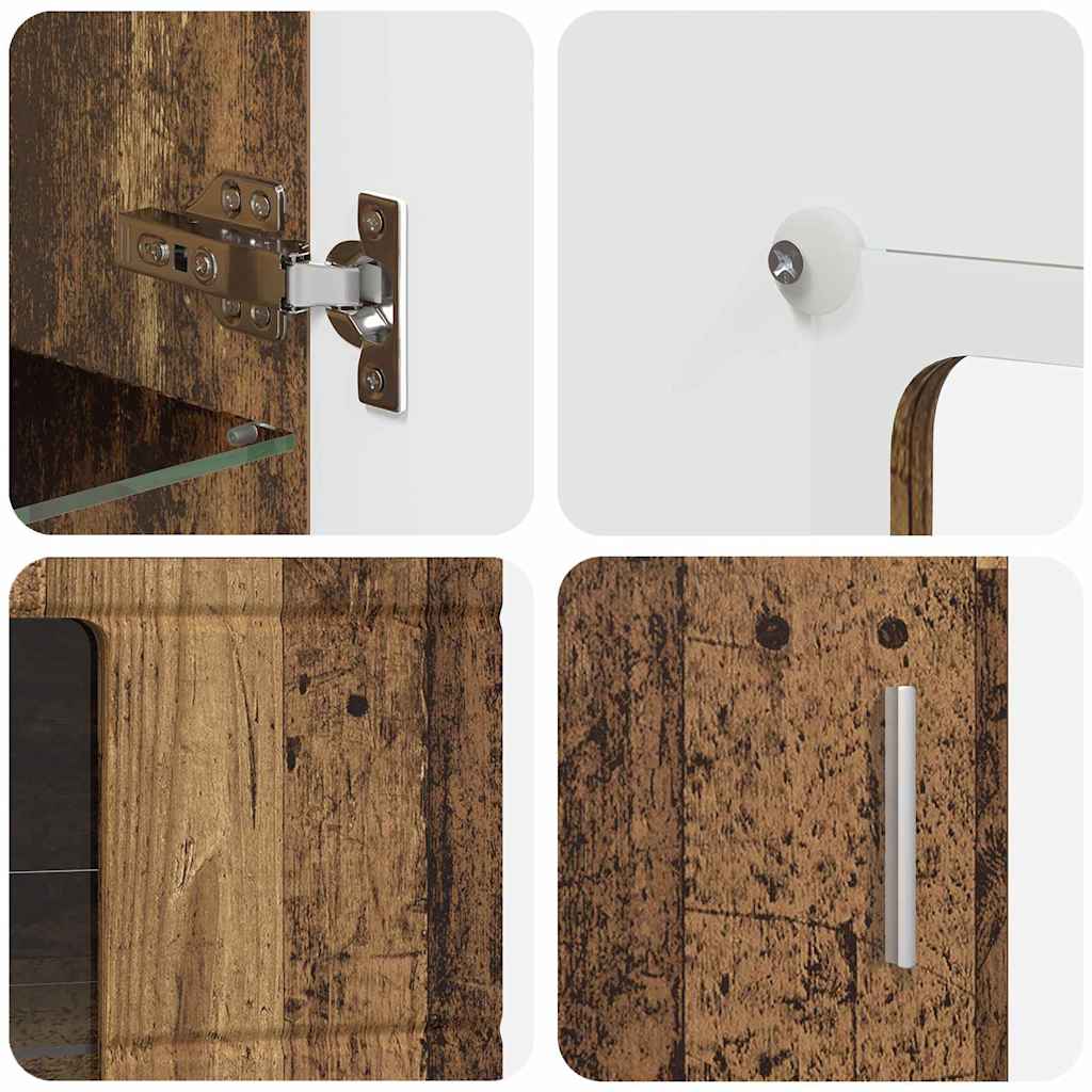 vidaXL TV Cabinet Set FLORIN 3 pcs Old Wood Engineered Wood